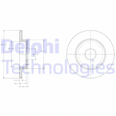 Bilde av DELPHI BG3761 Bremseskiver 278 10 5 fullt ut oljet ubehandlet uten hjullager, ABS sensorring