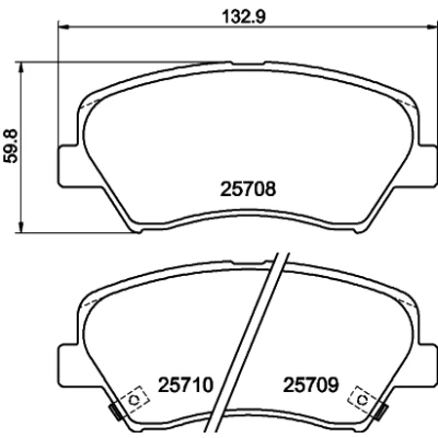 Bilde av HELLA 8DB 355 021 781 Bremseklosser med akustisk slitasjevarsel tilbehør KIA: cee‘d II Sportswagon, Hatchback, Pro Hatchback