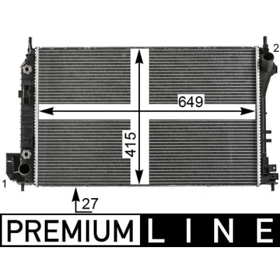 Bilde av Radiator MAHLE ORIGINAL CR 26 000P