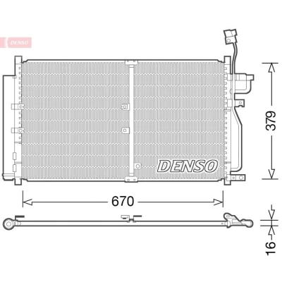Bilde av DENSO DCN15003 Kondensator med tørker R 134a