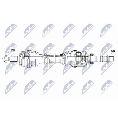 Bilde av Drivaksel, Framaksel høyre, citroën,peugeot,toyota, 1617416480, 1617716480, 1631735080, 98 177 204 80, 9821572980