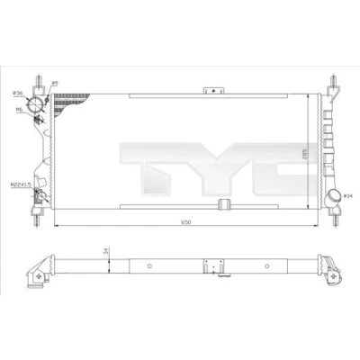 Bilde av Radiator TYC 725 0019 R