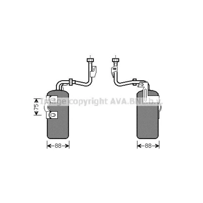 Bilde av PRASCO VOD165 Tørker R 134a Aluminium VOLVO: V50, S40 II, C30