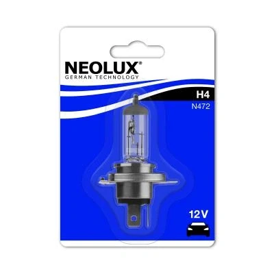 Bilde av NEOLUX N472 01B Lyspære, fjernlys H4 12V 60 / 55W 3200K Halogen VOLKSWAGEN: Multivan 5 (7HM, CADDY 4 Kasten, Transporter 5, JEEP: Renegade SUV