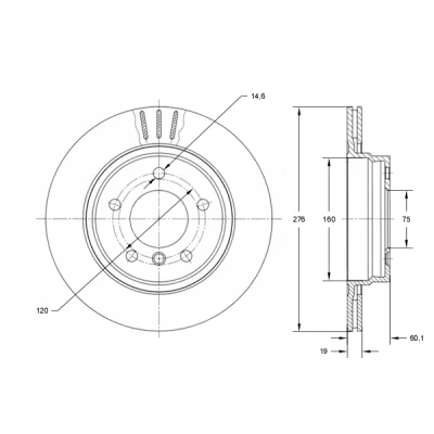 Bilde av Bremseskive TOMEX Brakes TX 71 57