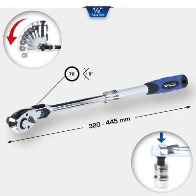 Bilde av KS TOOLS BT022993 Reversibel skralle 12,5 (1/2&quot;)