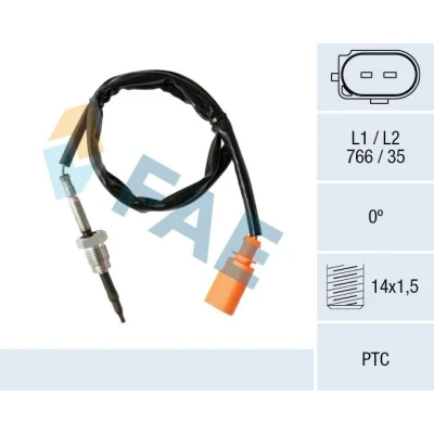 Bilde av FAE 68003 Sensorer etter sotpartikkelfilter VOLKSWAGEN: Golf 6, Tiguan I, SKODA: Octavia 2 Combi, Superb II Hatchback, AUDI: A3 Sportback