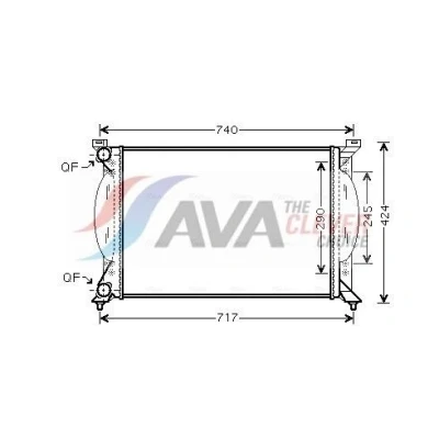 Bilde av PRASCO AI2201 Radiator Aluminium 632 415 34 med hurtigkoplinger Kjøleribber satt sammen mekanisk AUDI: A4 B5 Avant, B6/B7 Cabrio, B7 Avant