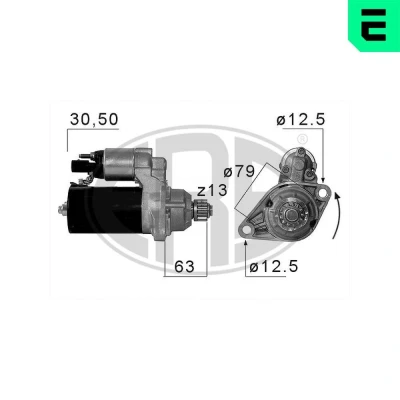 Bilde av ERA 220674A Starter 12 1,1 13 VOLKSWAGEN: Passat B6 Variant, Golf 6, Plus / Crossgolf, AUDI: A3 Sportback