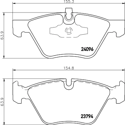 Bilde av HELLA 8DB 355 011 941 Bremseklosser klargjort for slitasjeindikator BMW: 3 Touring, Sedan, Coupé