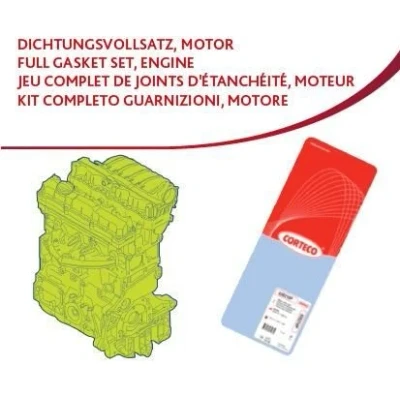 Bilde av Tetnings helsett, motor, citroën c1, peugeot 107, toyota aygo, yaris, 0197AF, 04111 0Q016, B1860