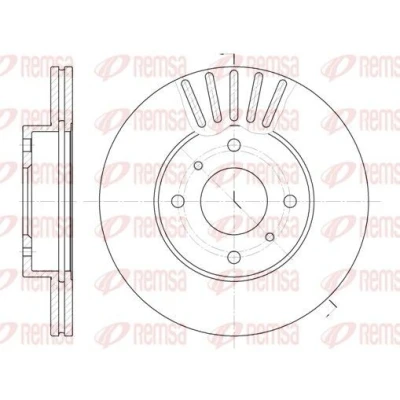 Bilde av REMSA 6179.10 Bremseskiver framaksel 257, 257 22 4 ventilert NISSAN: 200SX, Almera II Hatchback, Primera Sedan