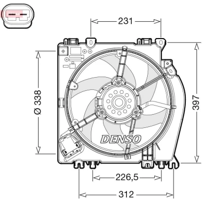 Bilde av DENSO DER46002 Kjølevifte 12 NISSAN: MICRA 3