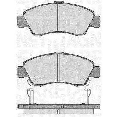 Bilde av MAGNETI MARELLI 363916060276 Bremseklosser med akustisk slitasjevarsel HONDA: Jazz 2, CIVIC 7 Hatchback, 3