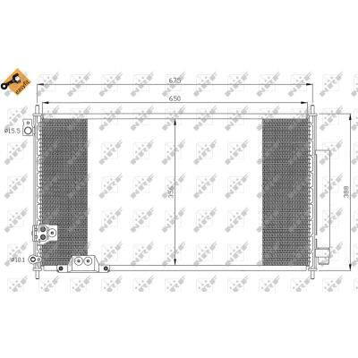 Bilde av NRF EASY FIT 35740 Kondensator med tørker, tetningsring 15,5 10,1 Aluminium 645