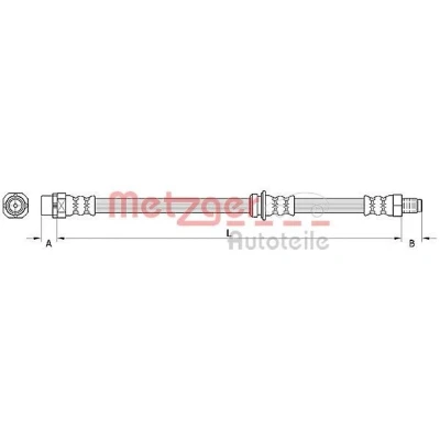 Bilde av METZGER 4110946 Bremseslange 446 BMW: 3 Touring, Sedan, Coupé
