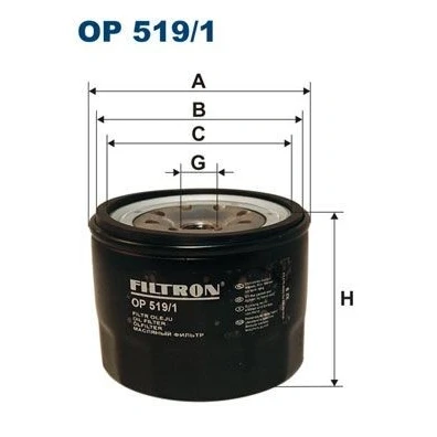 Bilde av FILTRON OP 519/1 Oljefilter 5/8 18 UNF Påskruingsfilter