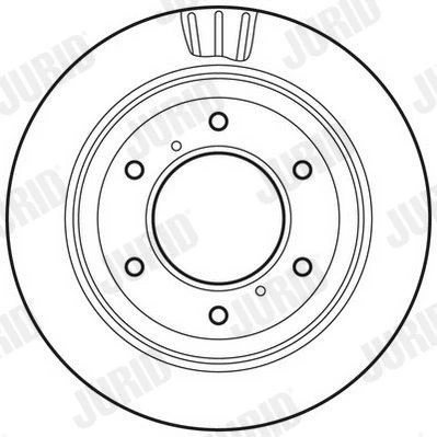 Bilde av JURID 562777JC Bremseskiver 300 22 6 139,7 ventilert belagt uten skruer MITSUBISHI: Pajero 4, 3, Sport 1 SUV