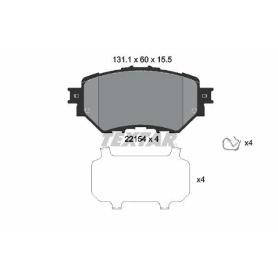 Bilde av TEXTAR 2215401 Bremseklosser ikke klargjort for slitasjeindikator med tilbehør MAZDA: 3 Hatchback, Sedan