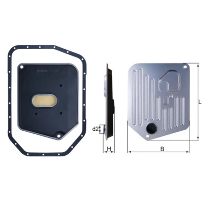 Bilde av MAHLE ORIGINAL HX 278D Automatgirfilter med tetning BMW: X5