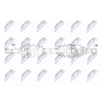 Bilde av Drivaksel, Framaksel venstre Nty NPW RE 221 renault OE 391012403R, 391017093R, 391017096R