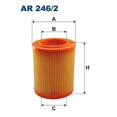Bilde av FILTRON AR 246/2 Luftfilter 173 137,5 Filterinnsats HONDA: CR V 2, CIVIC 7 Hatchback, FR