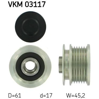 Bilde av SKF VKM 03117 Frihjul Dynamo 45,2 AUDI: A4 B7 Avant, B6 Avant