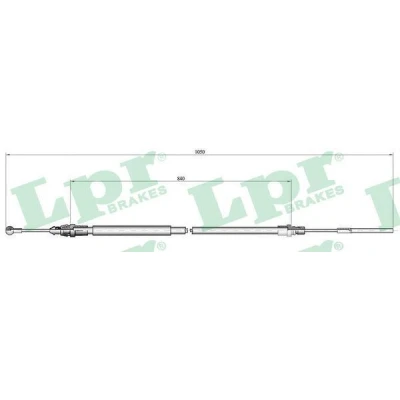 Bilde av LPR C0130B Bremsekabel 1041/840 Skivebrems PEUGEOT: 807