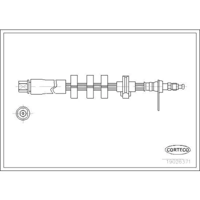 Bilde av CORTECO 19026371 Bremseslange framaksel 530 M10X1