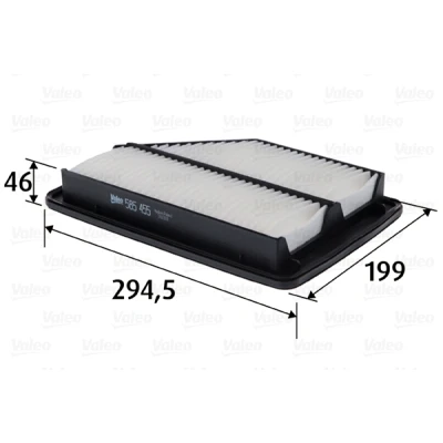 Bilde av VALEO 585455 Luftfilter 46 199 295 Filterinnsats HONDA: CR V 3, 2, FR