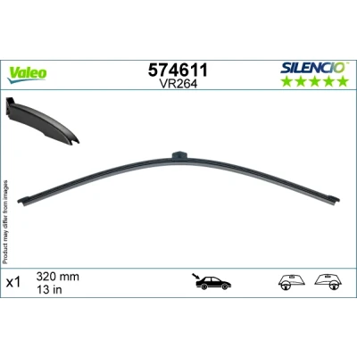 Bilde av Vindusvisker Valeo Silencio X.trm, Rear 574611 335mm bak Rammeløs AUDI: Q5, e tron, A1 Sportback, MERCEDES BENZ: A Klasse