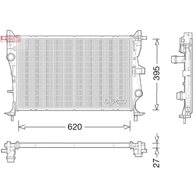 Bilde av DENSO DRM06038 Radiator 620 395 16