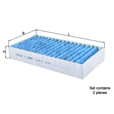 Bilde av MAHLE ORIGINAL LAO 295/S Kupéfilter Karbonfilter, med antiallergisk virkning, antibakteriell effekt 256,0 133 40,0 CST4624 MERCEDES BENZ: R Klasse