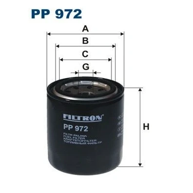 Bilde av FILTRON PP 972 Drivstoffilter Påskruingsfilter