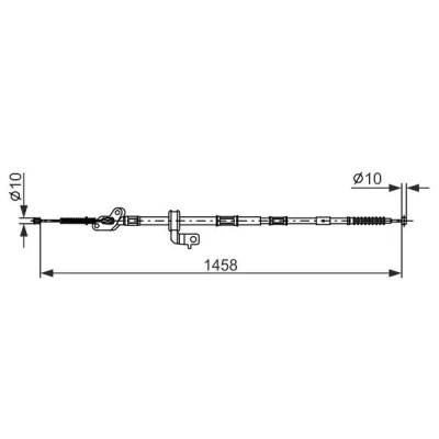 Bilde av BOSCH 1 987 482 904 Bremsekabel 1458, 1176 TOYOTA: RAV4 II SUV