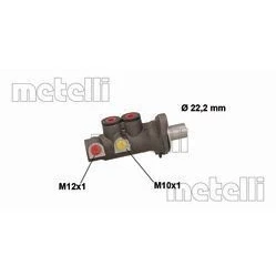 Bilde av METELLI 05 0875 Hovedsylinder 22,20mm Aluminium