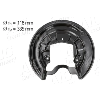Bilde av AIC 57691 Bremseskjold venstre bakaksel VOLKSWAGEN: Golf 5, CADDY 3, 4 Kasten, SKODA: Octavia 2 Combi, II Hatchback, AUDI: A3 Sportback
