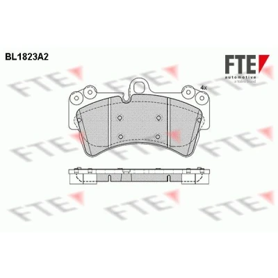 Bilde av FTE 9010401 Bremseklosser framaksel AUDI: Q7, PORSCHE: Cayenne, VOLKSWAGEN: Touareg I