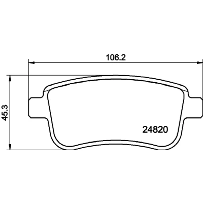 Bilde av HELLA 8DB 355 025 421 Bremseklosser ikke klargjort for slitasjeindikator med bremsecaliperskruer tilbehør VOLVO: XC90 II, RENAULT: MEGANE 3