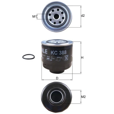 Bilde av Drivstoffilter MAHLE ORIGINAL KC 388D