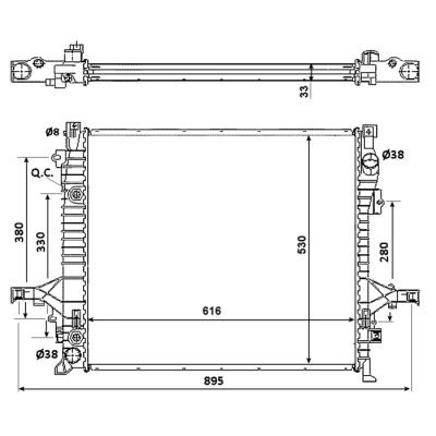 Bilde av Radiator, motorkjøling, volvo xc90 i, 30636430, 30636579, 30636580, 30671016, 30671017, 30680141, 30681494, 30681495, 30681822, 30681823