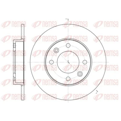 Bilde av REMSA 6630.00 Bremseskiver bakaksel 247, 247 9 4 fullt ut PEUGEOT: 307 SW, Hatchback, Stasjonsvogn, CITROËN: C4 I Hatchback