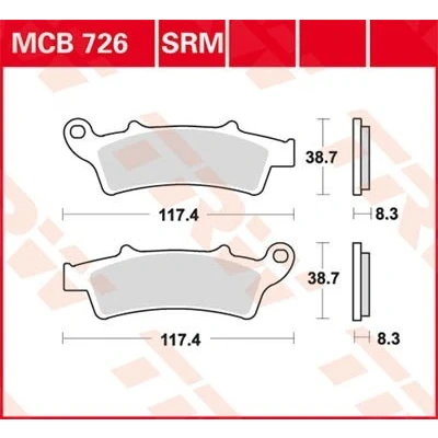 Bilde av TRW Sinter Maxi Scooter MCB726SRM Bremseklosser
