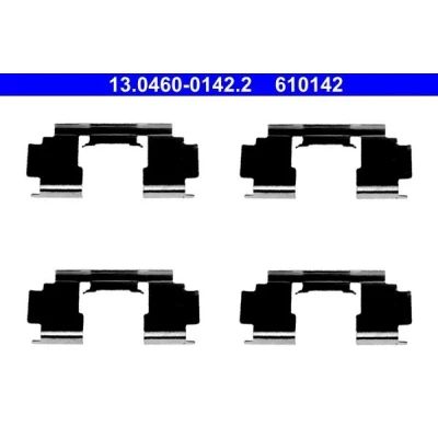 Bilde av ATE 13.0460 0142.2 Tibehørsett, skivebremse belegg Skivebrems HONDA: CIVIC 8 Hatchback