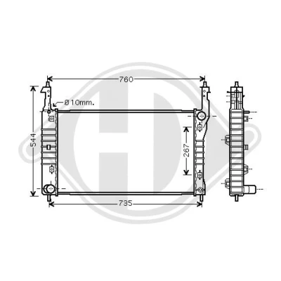 Bilde av DIEDERICHS DCM2675 Radiator Aluminium 670 412 27 Climate