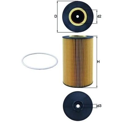 Bilde av MAHLE ORIGINAL OX 425D Oljefilter Filterinnsats