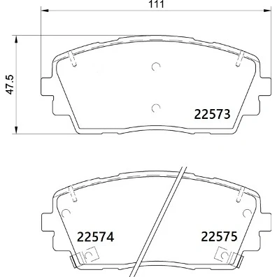 Bilde av BREMBO P 30 115 Bremseklosser med akustisk slitasjevarsel antihyle blikk tilbehør KIA: Picanto II