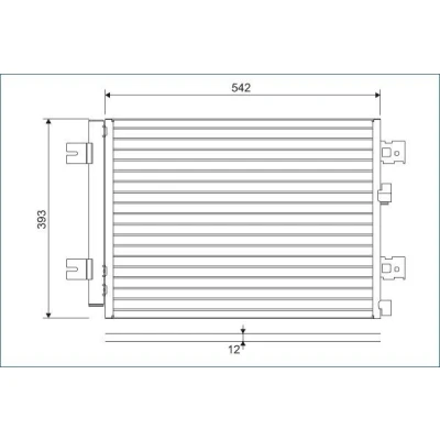Bilde av VALEO 814077 Kondensator med tørker Aluminium 393 R 134a