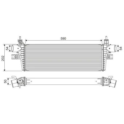 Bilde av VALEO 822918 Ladeluftkjøler Aluminium uten sensor