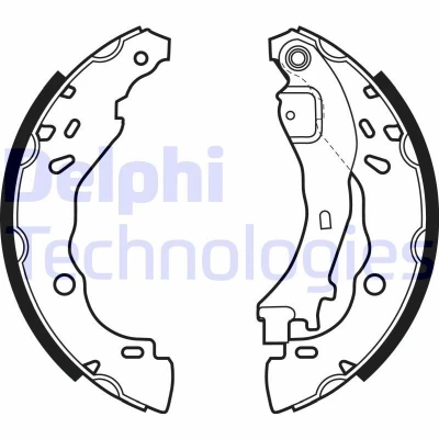 Bilde av DELPHI LS1975 Bremsesko 203 39 CITROËN: C3 I Hatchback, FIAT: Punto II Hatchback
